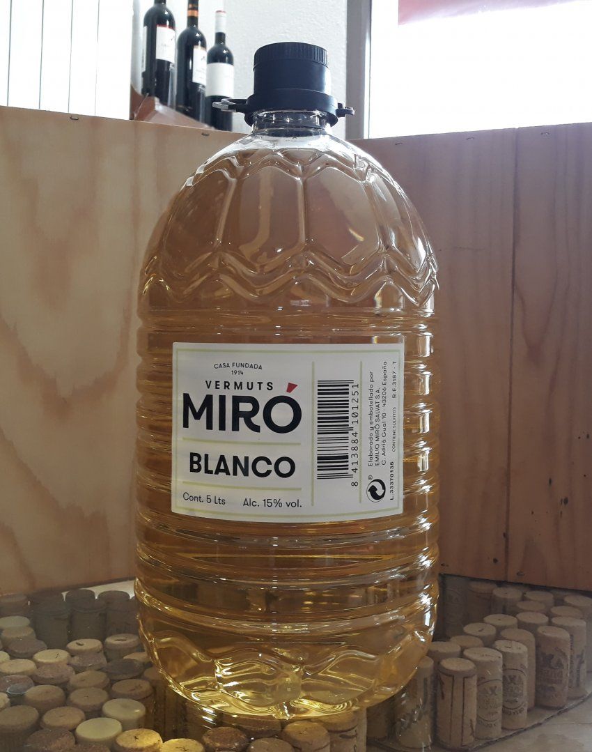 Vermouth Blanco Miró (Garrafa 5 Litros)