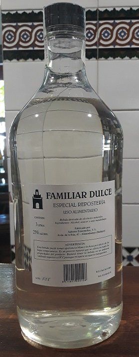 Anís Familiar Dulce. Garrafa 3 litros. Especial Pacharán