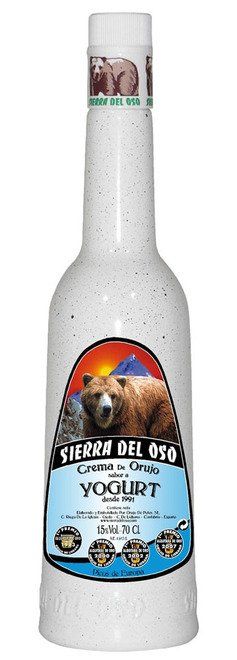 Crema de orujo sabor yogurt. Sierra del Oso